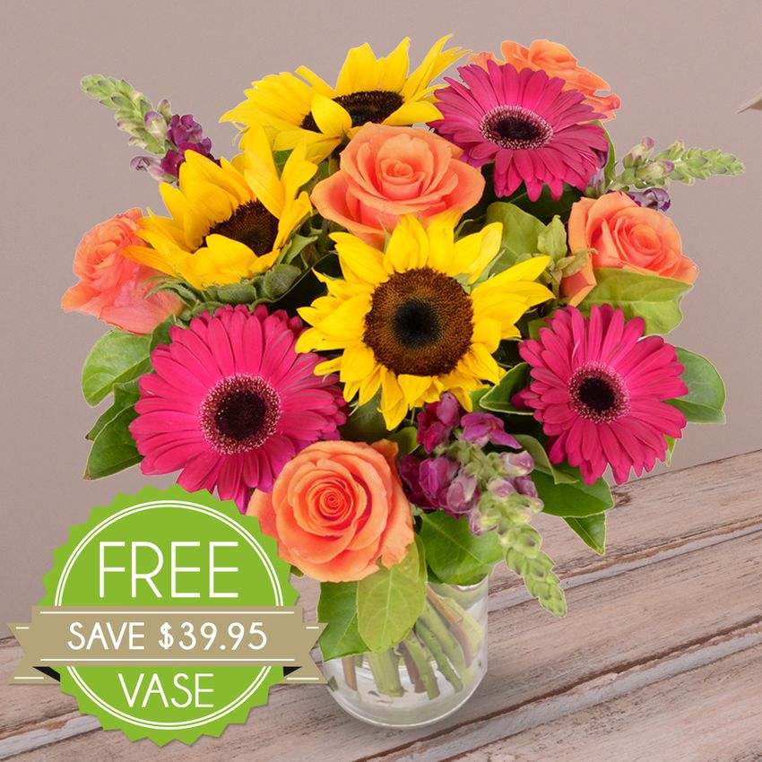 Midsummer Bouquet in Vase Special