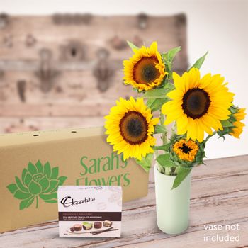 Sunny Delight With Chocs Flowers