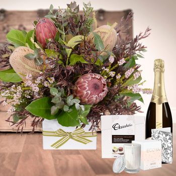 Outback Posy Box with Ultimate Delight Flowers