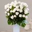 Tall White Roses Arrangement Flowers